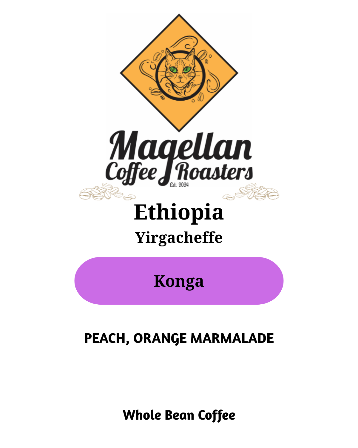 Ethiopia Organic Yirgacheffe: Konga